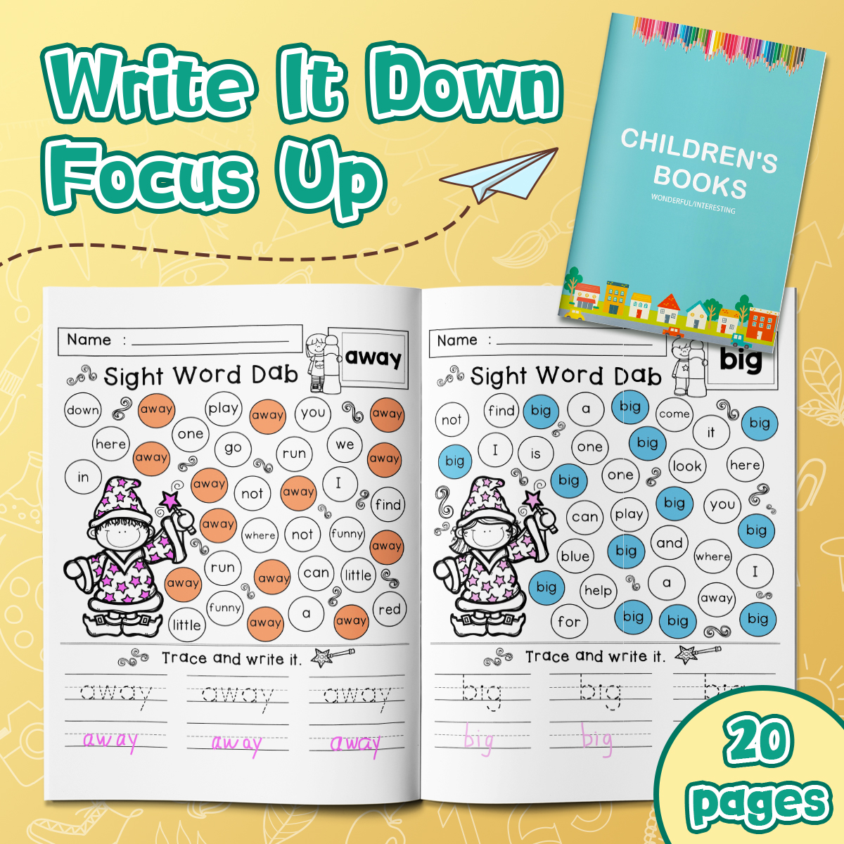 Kids Education Fun - Dab-and-Learn Sight Word Workbook for Kids