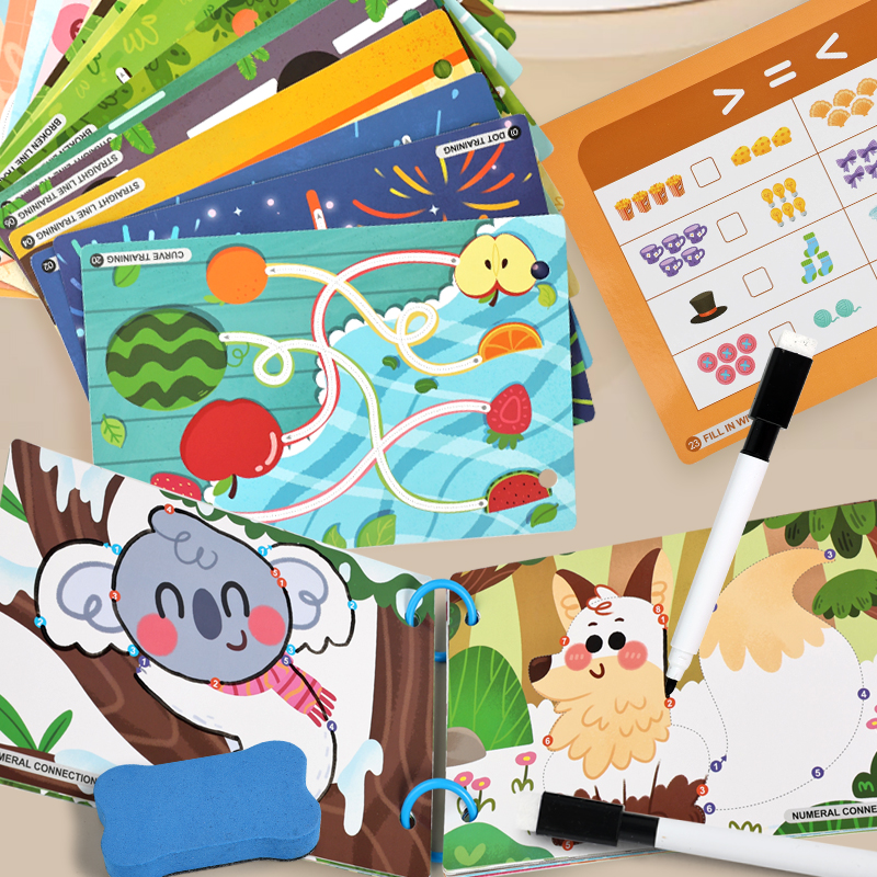 Kids Education Number - Reusable Kids Busy Book Alphabet Number