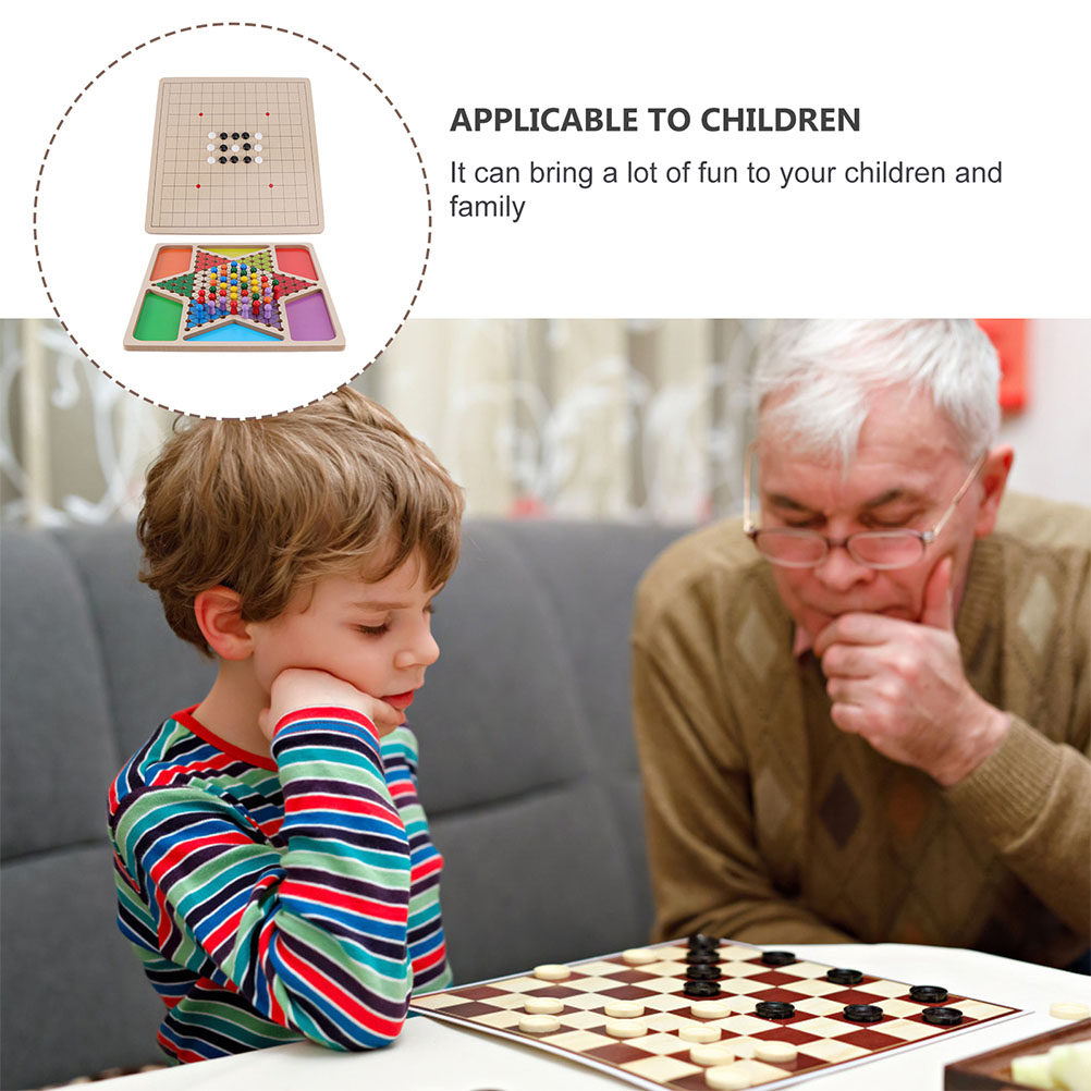 Kids Education Fun - 1Set Gobang Checkers Dual Board Game