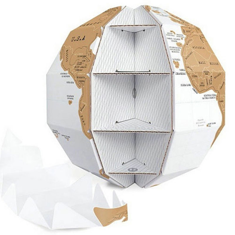 Educational Globe For Kids - Scratch World Map DIY Assembly Vertical