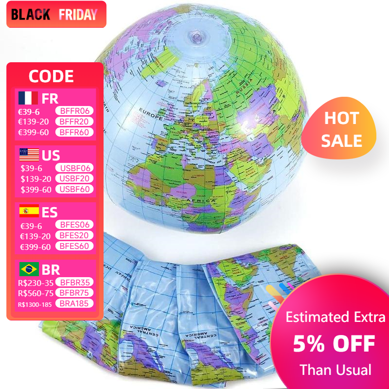 Educational Globe For Kids - 90CM Inflatable Earth World Geography Globe