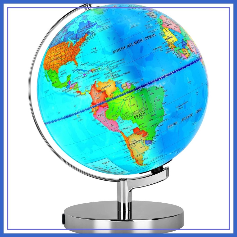 Educational Globe For Kids - 6 in 1 Illuminated World Globe