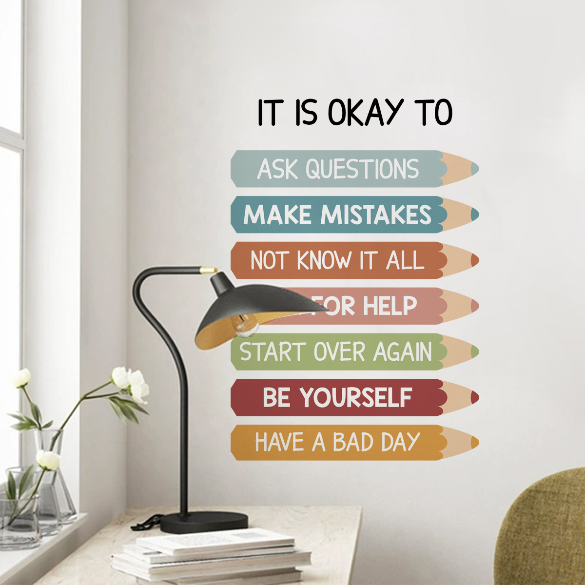 Pencils IT IS OKAY TO Motivati - Kids Education Motivation 리뷰 및 가격