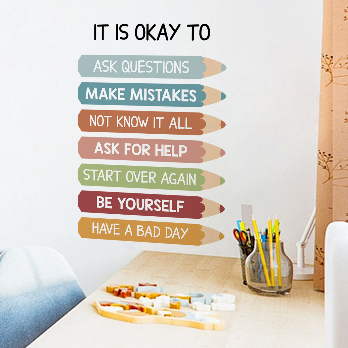 Pencils IT IS OKAY TO Motivati - Kids Education Motivation 리뷰 및 가격