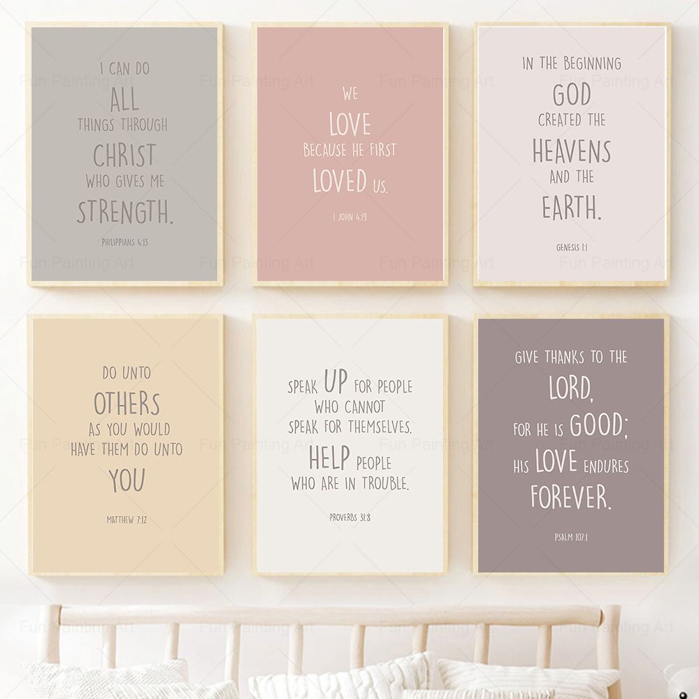 Kids Bible Verse Quotes Prints - School Kids Education Quotes 리뷰 및 가격