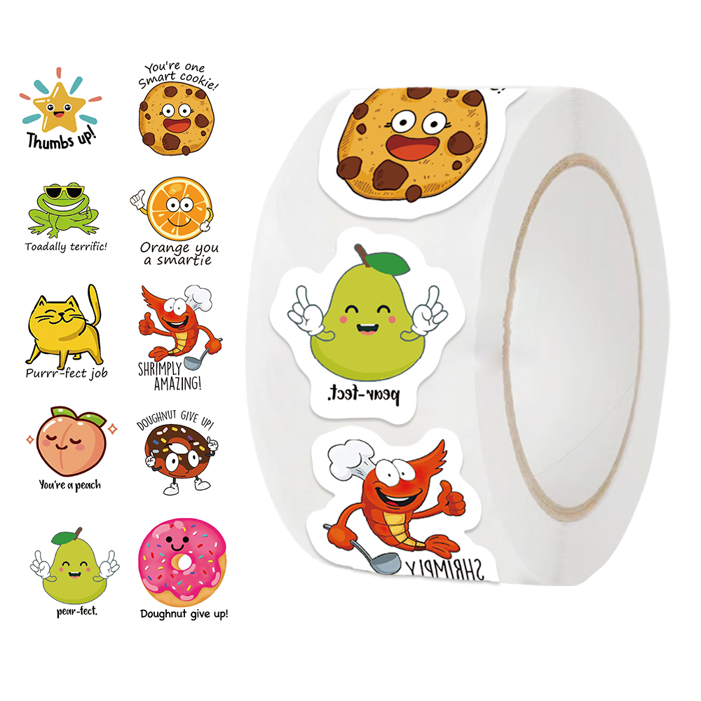 500pcs roll Cute Decal Student - Kids Education Motivation 리뷰 및 가격