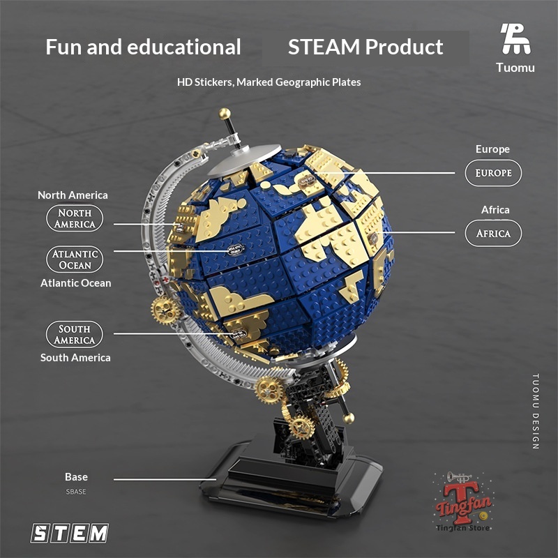 1455pcs Tuomu Blocks T1008 Glo - Educational Globe For Kids 리뷰 및 가격