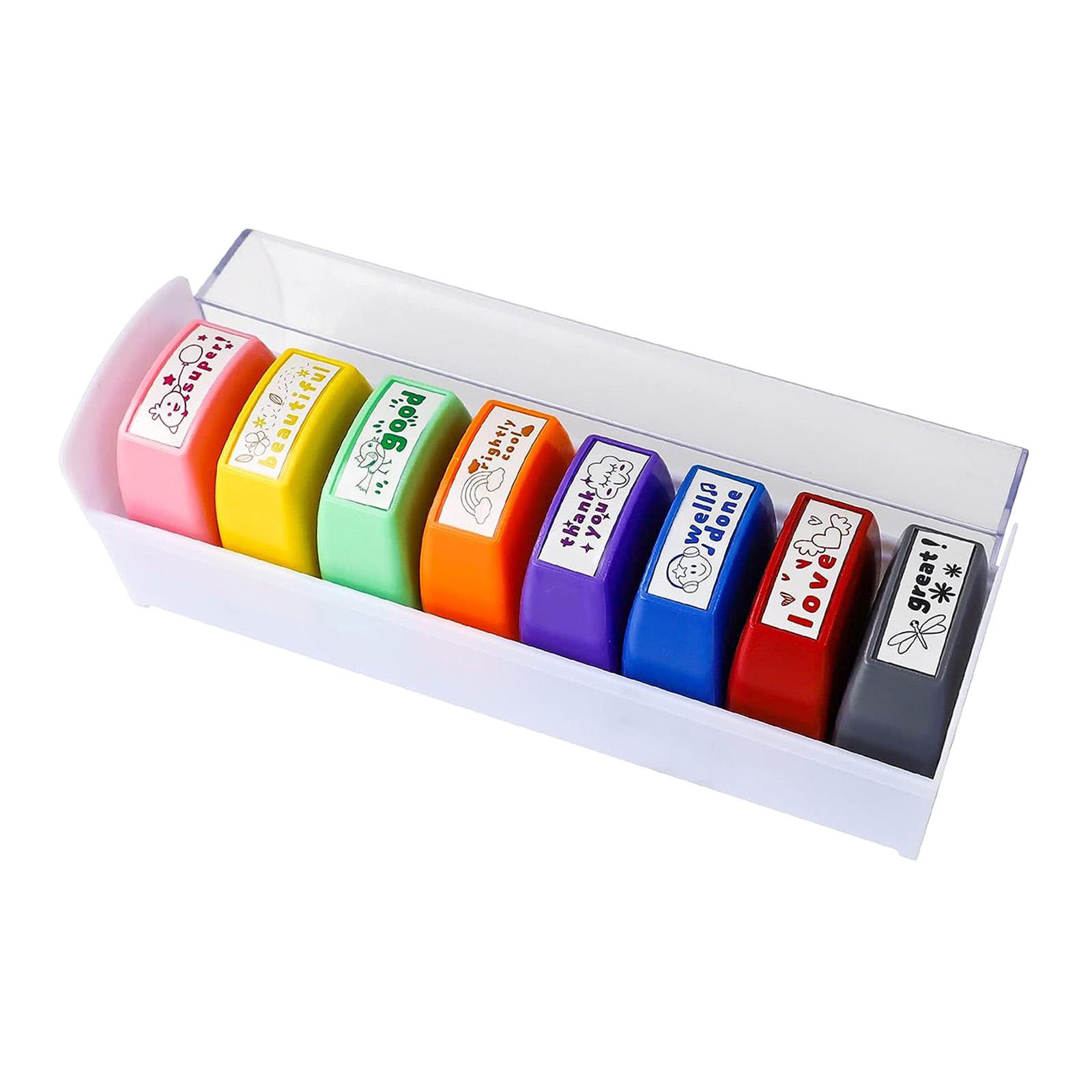 8x Teacher Stamps Set Encourag - Kids Education Motivation 리뷰 및 가격