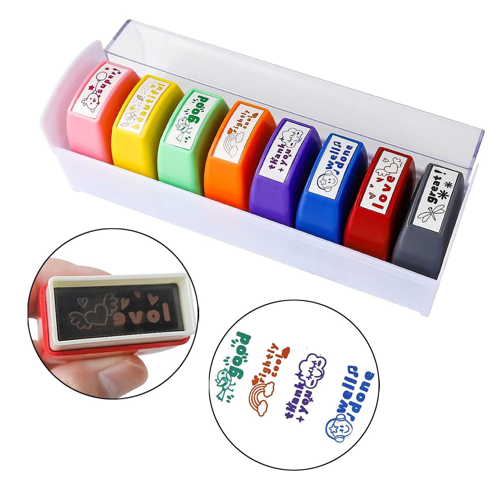 8x Teacher Stamps Set Encourag - Kids Education Motivation 리뷰 및 가격