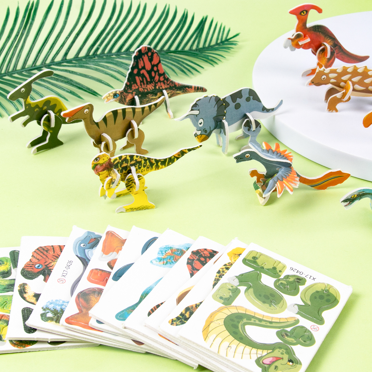 10pcs Cartoon Dinosaur Paper 3 - Kids Joy Education 리뷰 및 가격