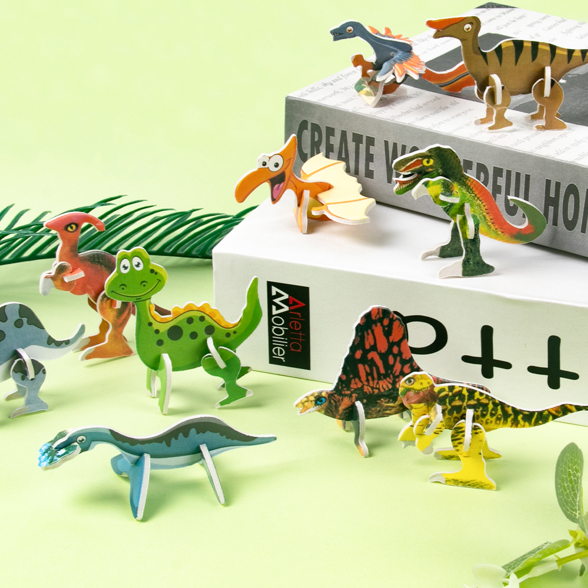 10pcs Cartoon Dinosaur Paper 3 - Kids Joy Education 리뷰 및 가격
