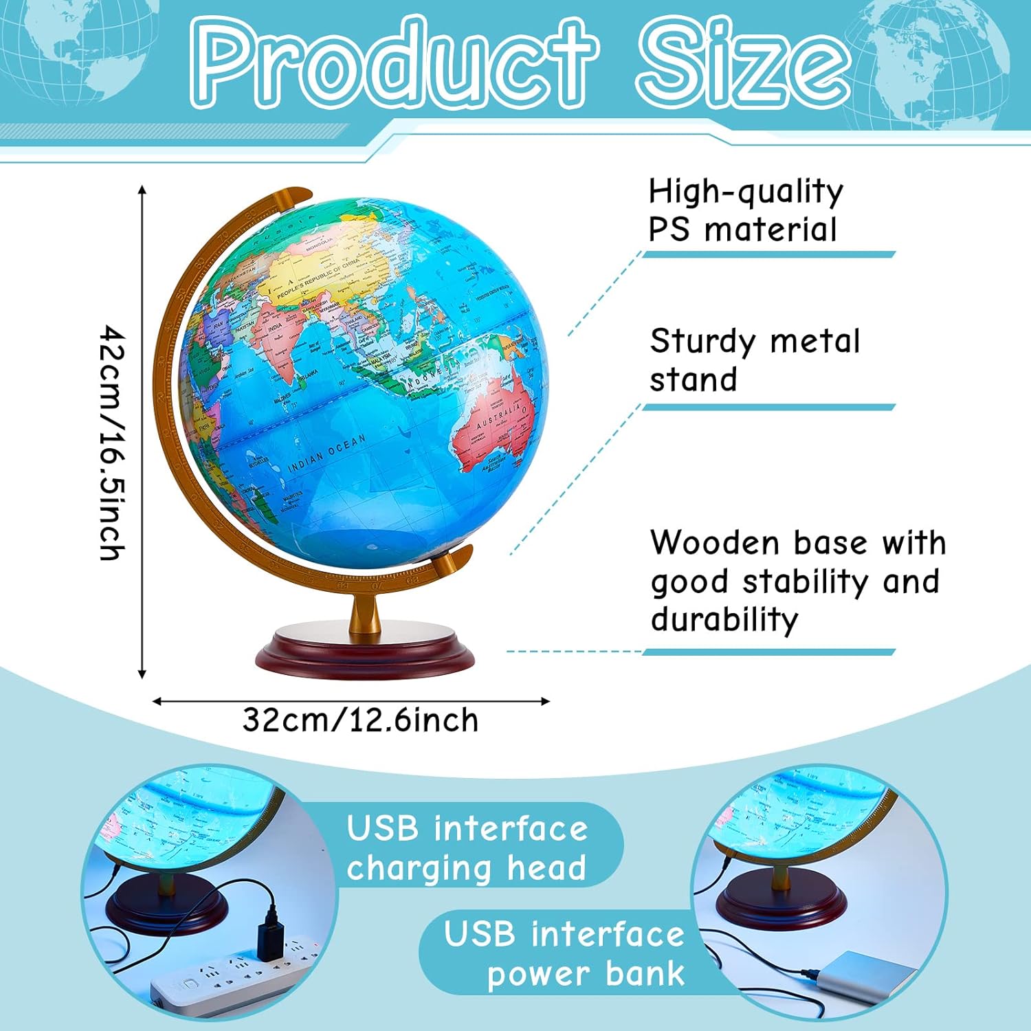 13 Inch Illuminated World Glob - Educational Globe For Kids 리뷰 및 가격