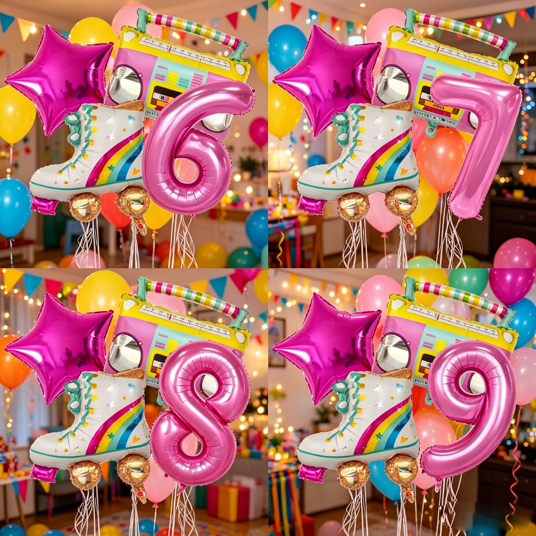 4pcs 32inch Number Balloon Rad - Kids Education Number 리뷰 및 가격