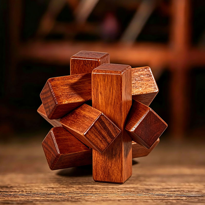 Wooden Knot Puzzle IQ Logic Tr - Kids Education Fun 리뷰 및 가격
