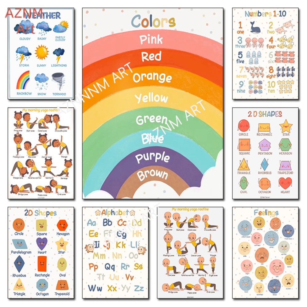1PC ，Montessori Educational Ki - Kids Yoga Education 리뷰 및 가격