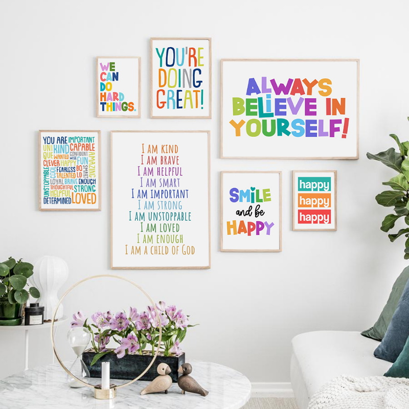 Positive Kid Classroom Wall Pi - Kids Education Motivation 리뷰 및 가격