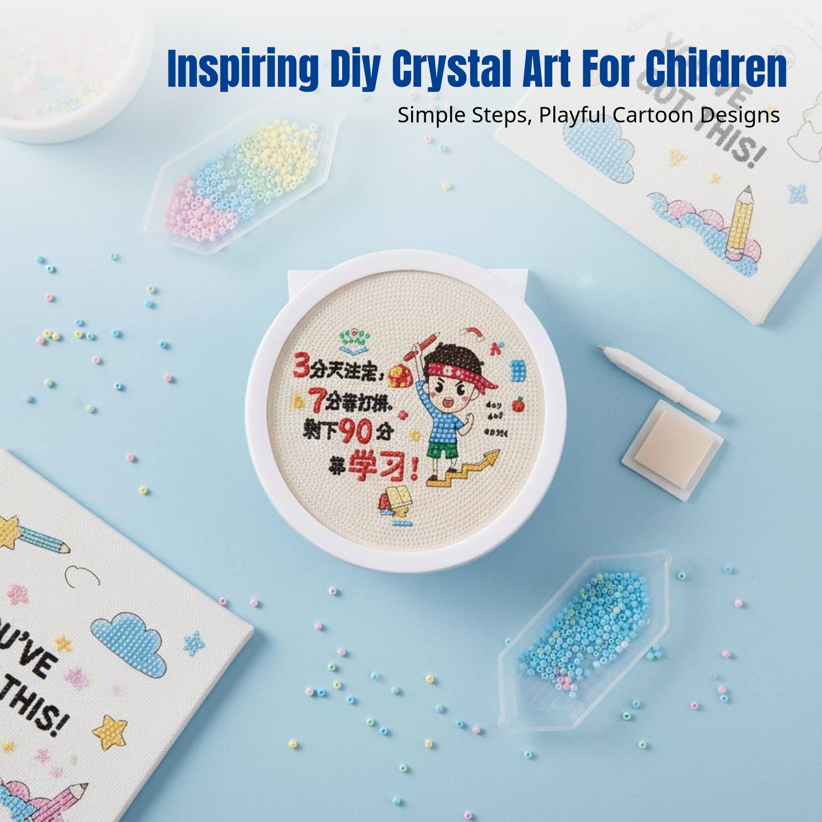 DIY Crystal Sticker Art Kit fo - Kids Education Motivation 리뷰 및 가격