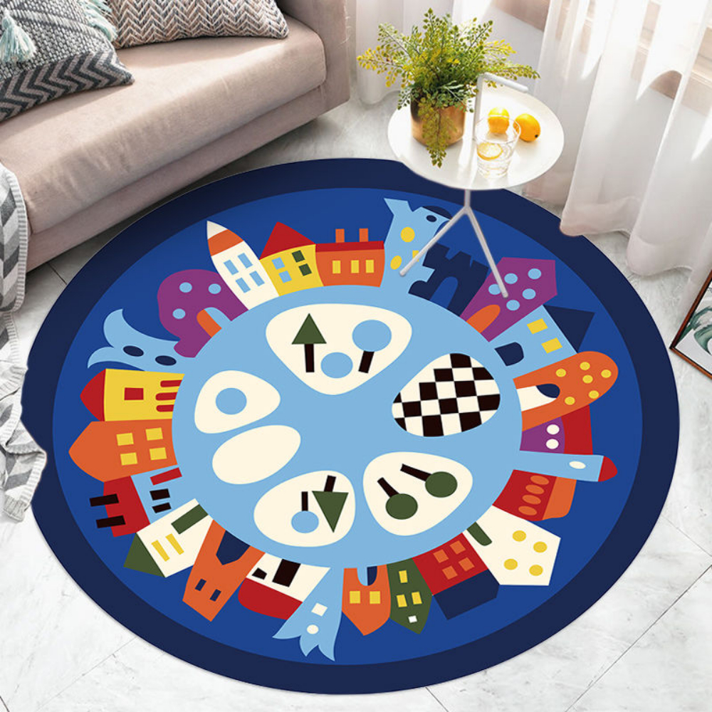 Rainbow ABC Number Round Rug N - Abc Kids Early Education 리뷰 및 가격
