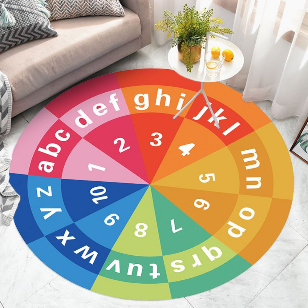 Rainbow ABC Number Round Rug N - Abc Kids Early Education 리뷰 및 가격
