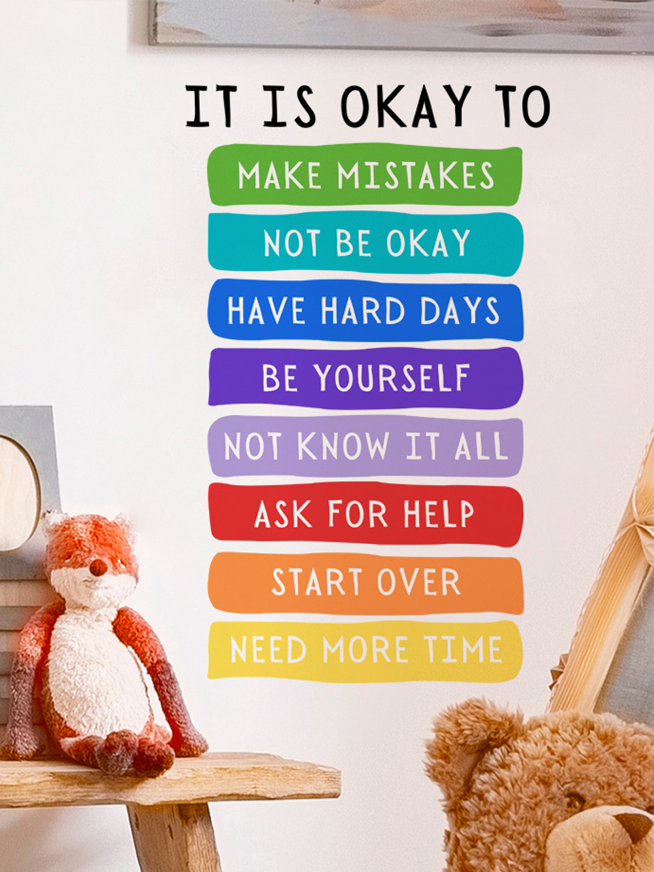 It's Okay to Not be Okay Poste - Kids Education Motivation 리뷰 및 가격