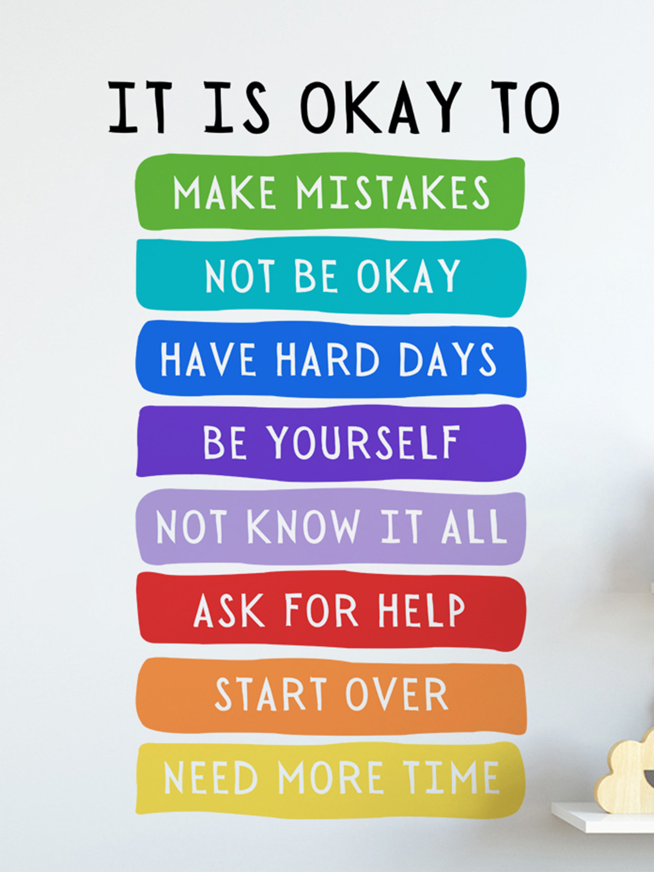 It's Okay to Not be Okay Poste - Kids Education Motivation 리뷰 및 가격