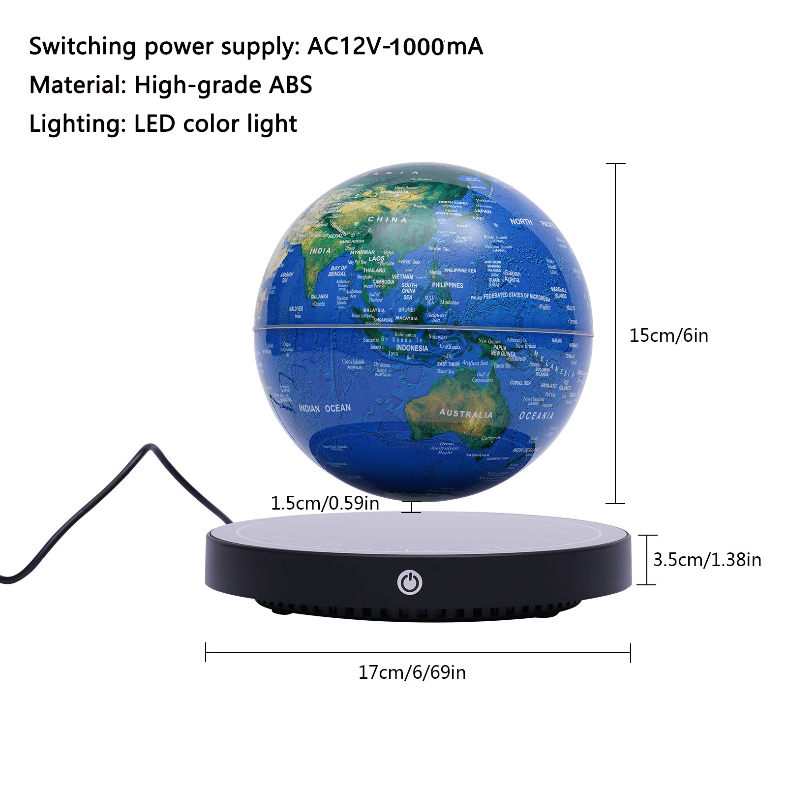 6 inch Magnetic Levitating Glo - Educational Globe For Kids 리뷰 및 가격