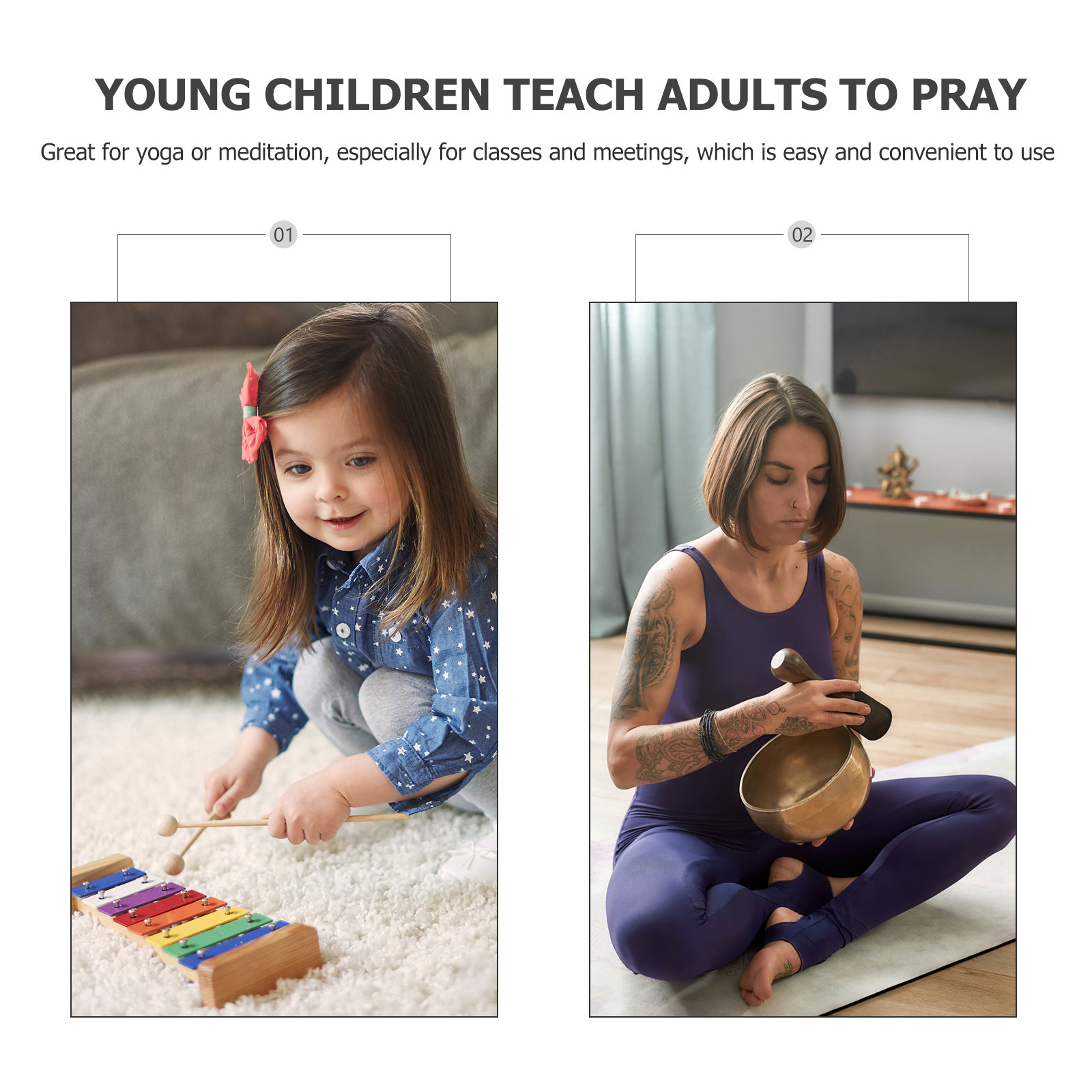 2Set Metal Wood Classroom Chim - Kids Yoga Education 리뷰 및 가격