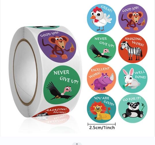 Cute Animal Learning Stickers  - Kids Education Motivation 리뷰 및 가격