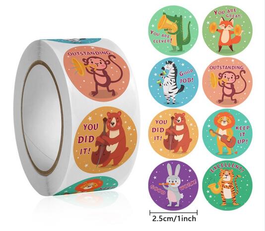 Cute Animal Learning Stickers  - Kids Education Motivation 리뷰 및 가격