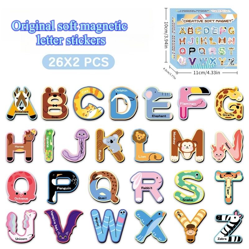 52Pcs Alphabet Magnetic Fridge - Abc Kids Early Education 리뷰 및 가격