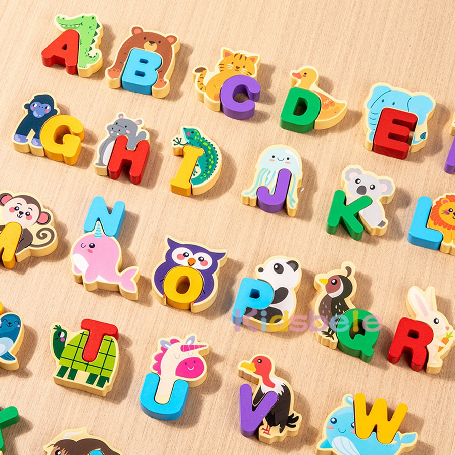Wooden Animal Alphabet Puzzle  - Abc Kids Early Education 리뷰 및 가격