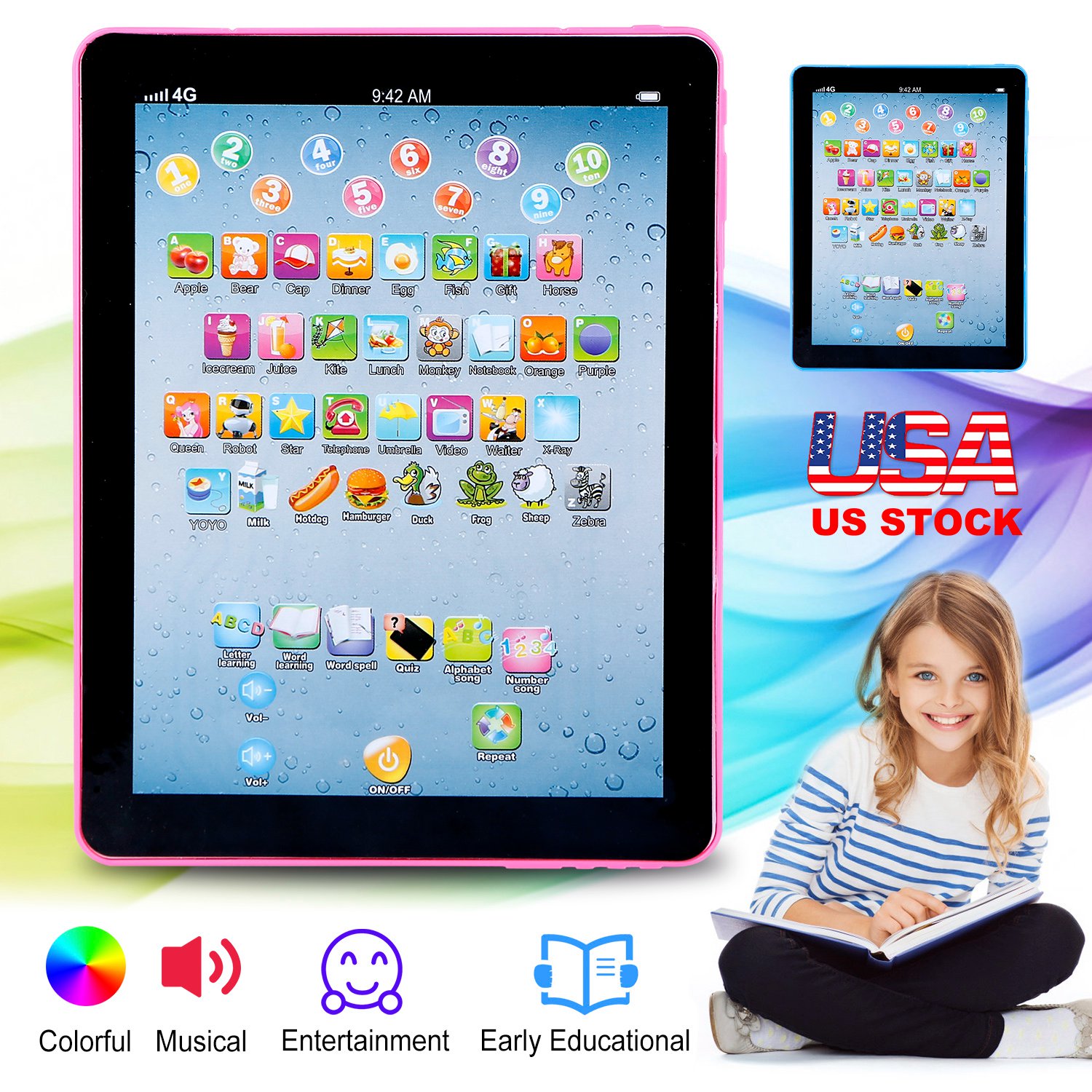 US Stock Toddler Learning Tabl - Abc Kids Early Education 리뷰 및 가격
