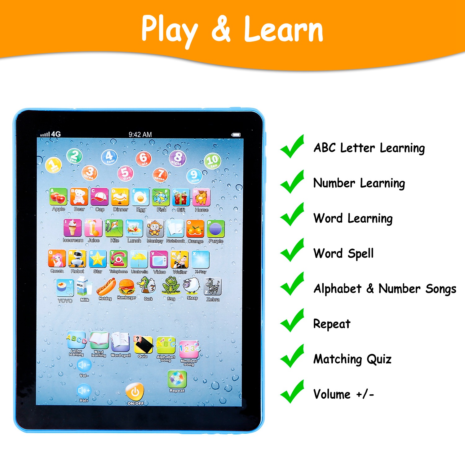 US Stock Toddler Learning Tabl - Abc Kids Early Education 리뷰 및 가격