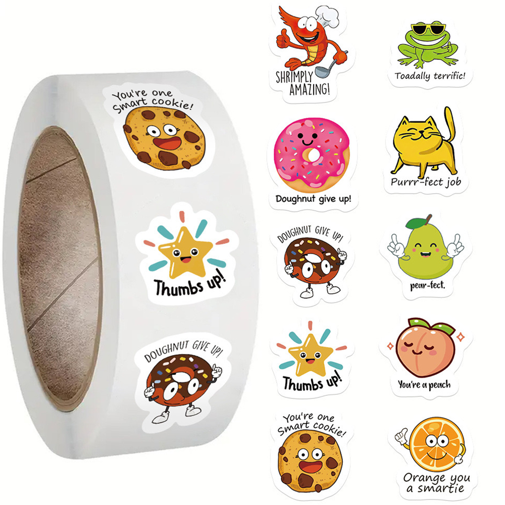 100-500pcs Cute Decal Student  - Kids Education Motivation 리뷰 및 가격