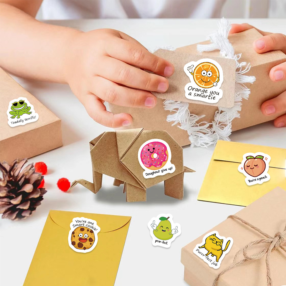 100-500pcs Cute Decal Student  - Kids Education Motivation 리뷰 및 가격