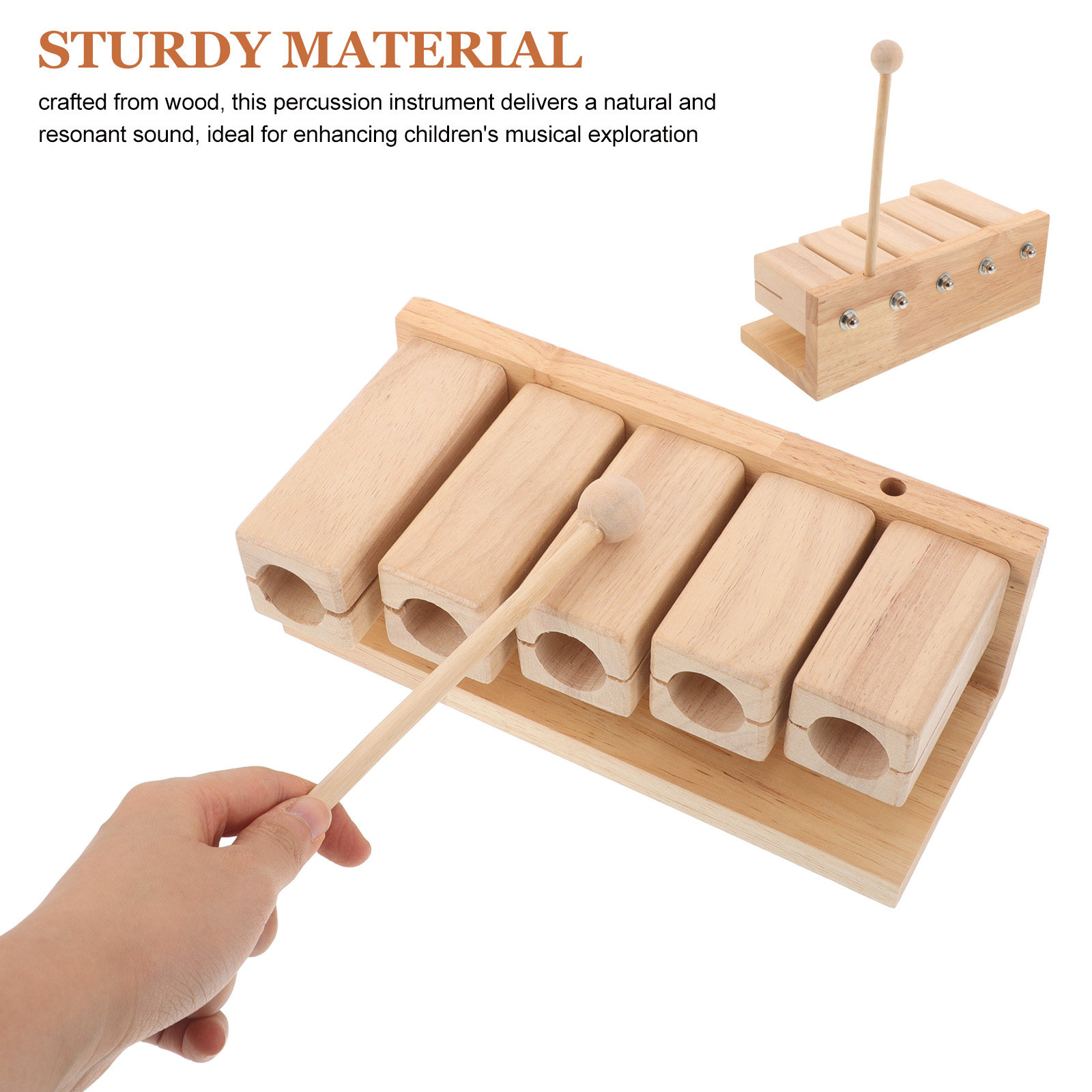 Wood Percussion Block Musical  - Kids Yoga Education 리뷰 및 가격